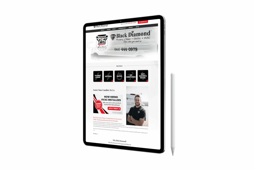 Black Diamond Plumbing & Mechanical Black diamond tablet