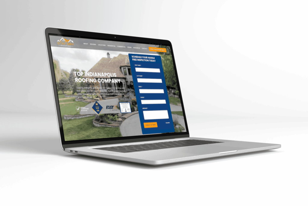 Stay Dry Roofing Contractors Laptop